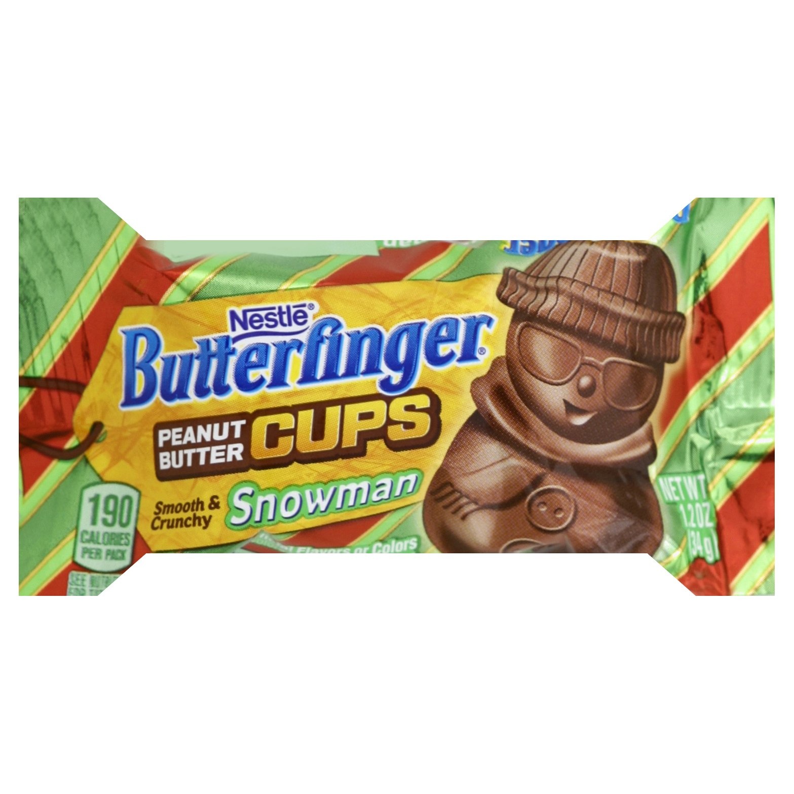 slide 1 of 8, Butterfinger Peanut Butter Cups Smooth & Crunchy Snowman Candy, 1.2 oz