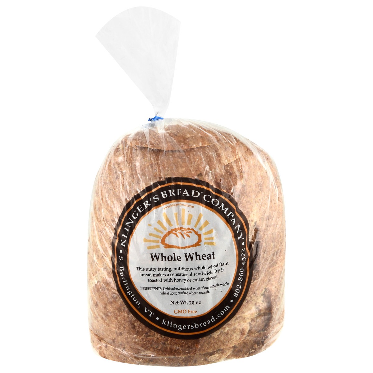 slide 2 of 4, Klinger's Whole Wheat Bread - 20 OZ, 20 oz