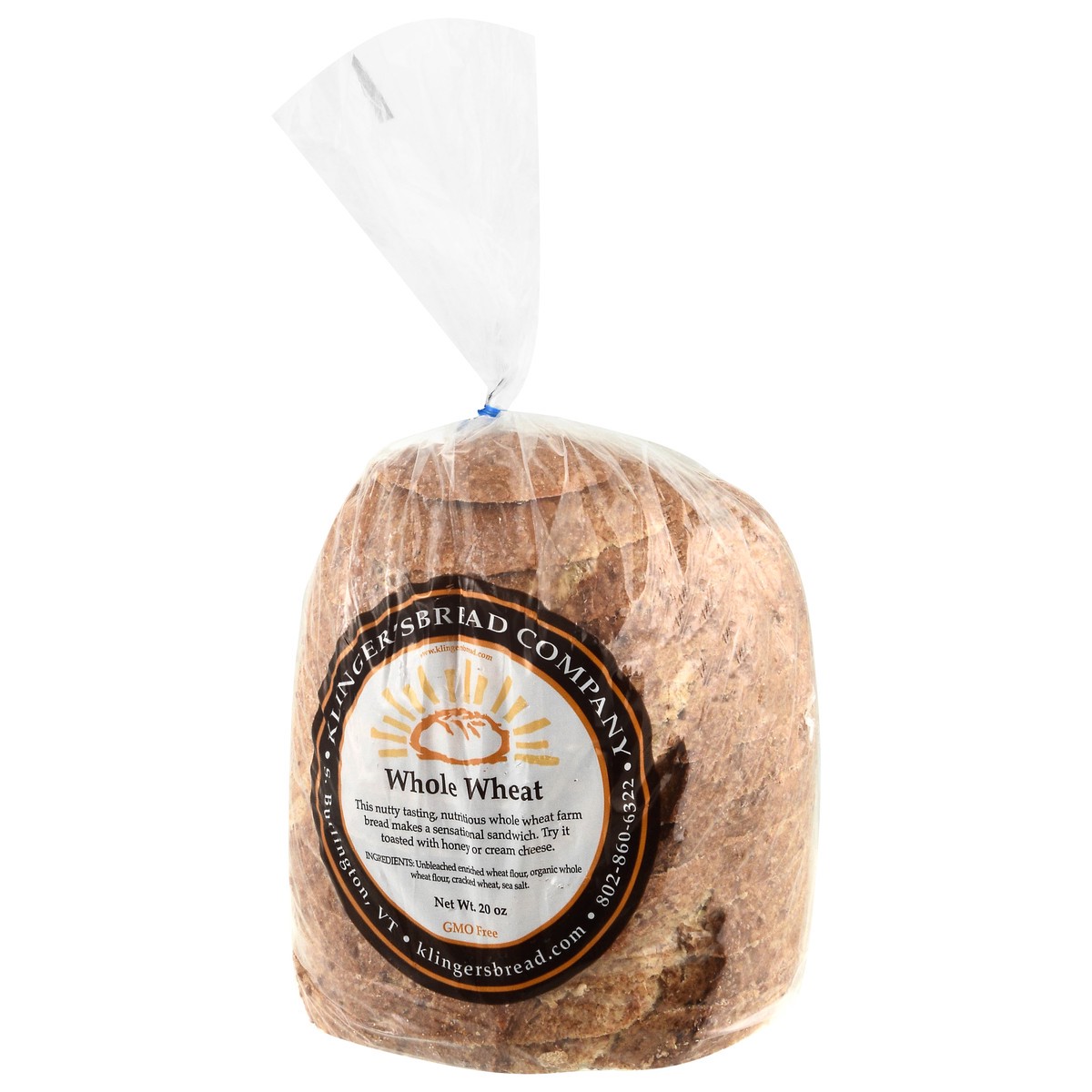 slide 4 of 4, Klinger's Whole Wheat Bread - 20 OZ, 20 oz
