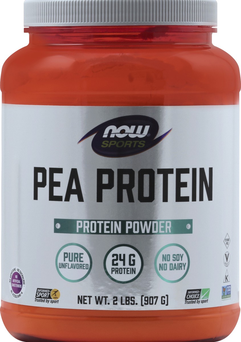 slide 2 of 2, NOW Pea Protein, Pure Unflavored Powder - 2 lbs., 32 oz