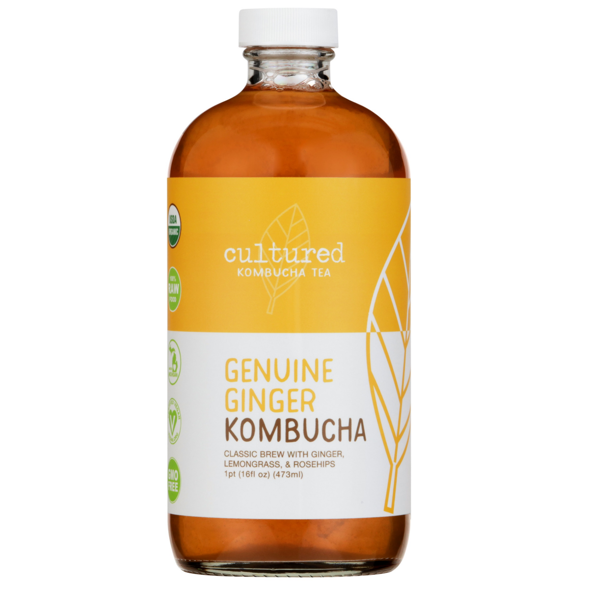 slide 1 of 7, OTHER-NATIONAL Cultured Kombucha Tea Genuine Ginger- 16 oz, 16 oz