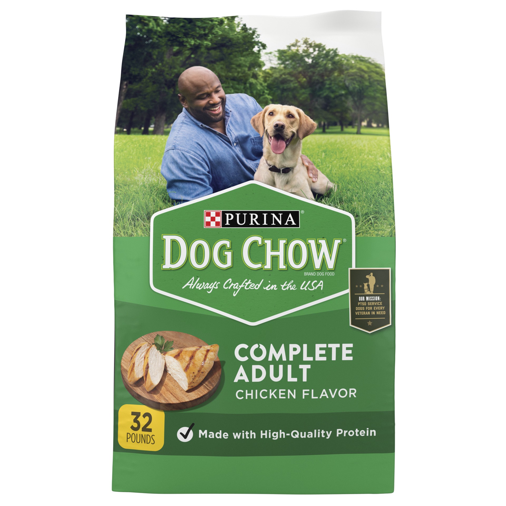 slide 1 of 8, Purina Dog Chow Complete Adult Dry Dog Food Kibble With Chicken Flavor,, 32 lb