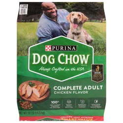 Purina Dog Chow Complete Adult Dry Dog Food Kibble With Chicken Flavor