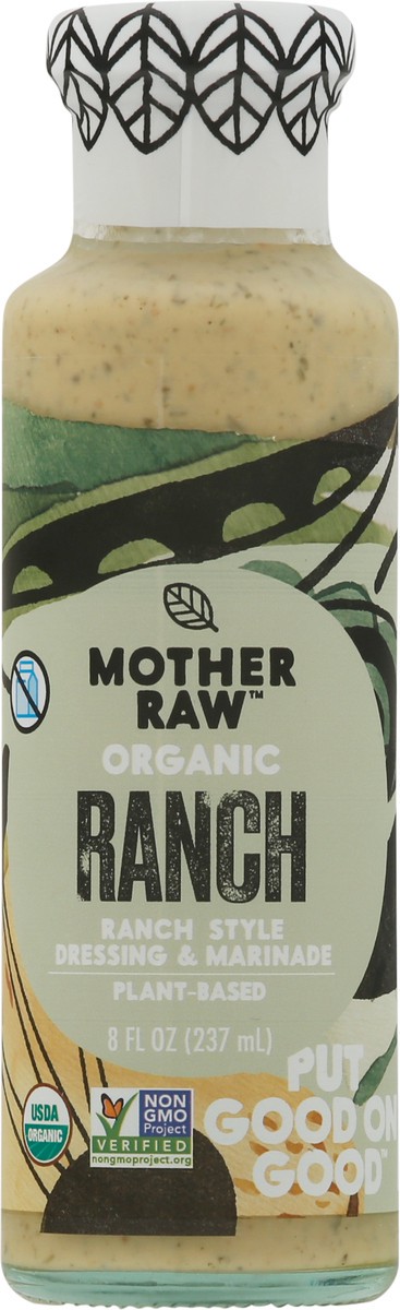 slide 10 of 12, Mother Raw Organic Ranch Style Dressing & Marinade 8 fl oz, 8 fl oz