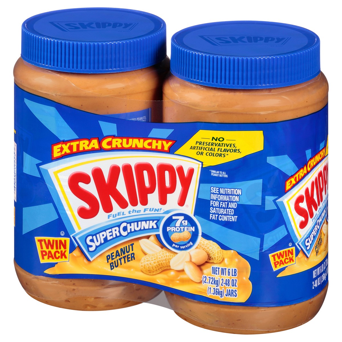 slide 6 of 15, SKIPPY SUPER CHUNK Peanut Butter, 2 ct