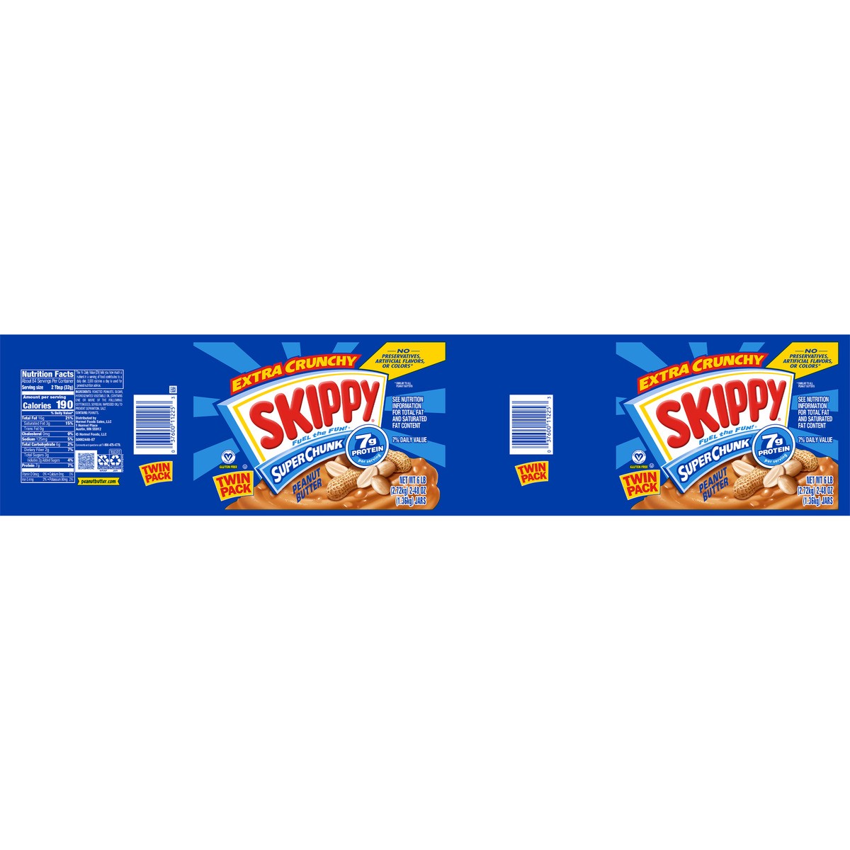 slide 2 of 15, SKIPPY SUPER CHUNK Peanut Butter, 2 ct