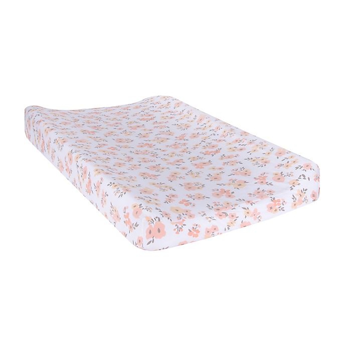 slide 1 of 3, Trend Lab Blush Floral Changing Pad Cover - Pink, 1 ct