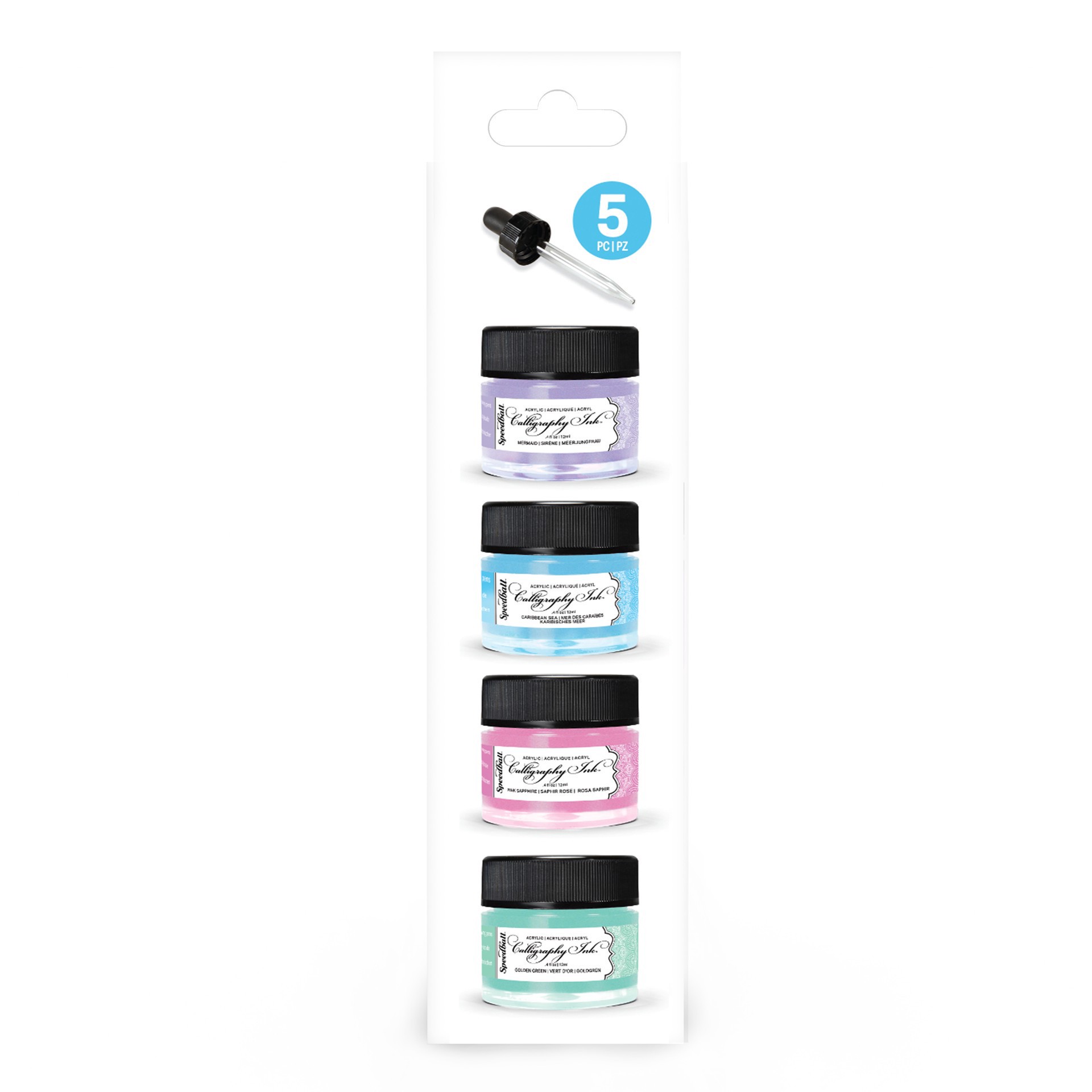 slide 6 of 8, Speedball Iridescent Calligraphy Ink Set, 0.4 fl oz