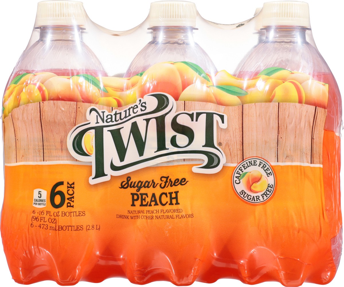 slide 7 of 14, Nature's Twist Sugar Free Peach - 6 ct, 6 ct