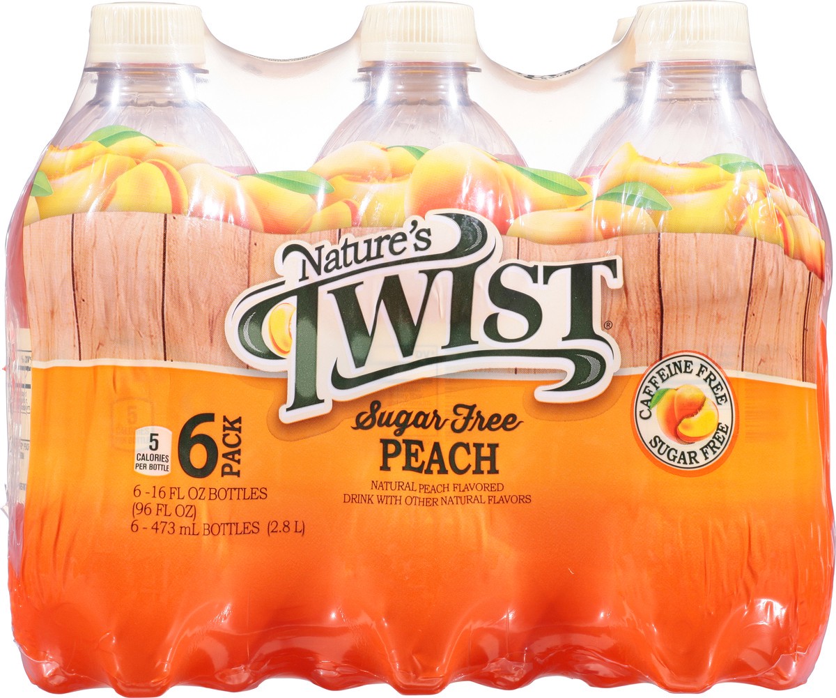 slide 12 of 14, Nature's Twist Sugar Free Peach - 6 ct, 6 ct