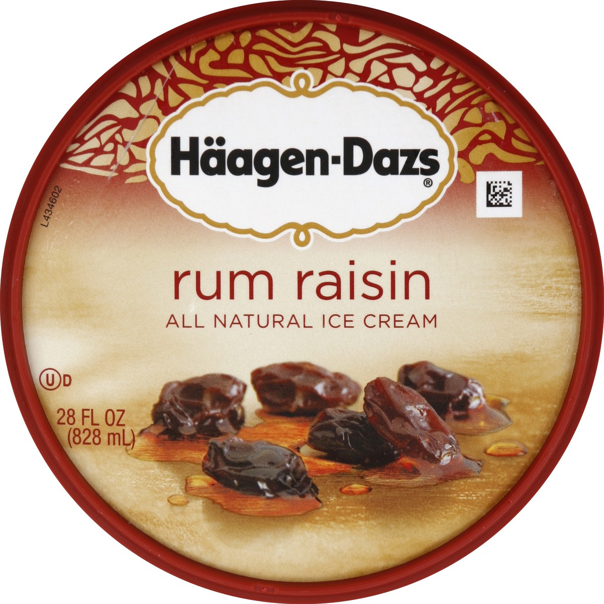 slide 2 of 6, Häagen-Dazs Ice Cream, Rum Raisin, 28 oz