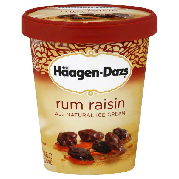 slide 1 of 6, Häagen-Dazs Ice Cream, Rum Raisin, 28 oz