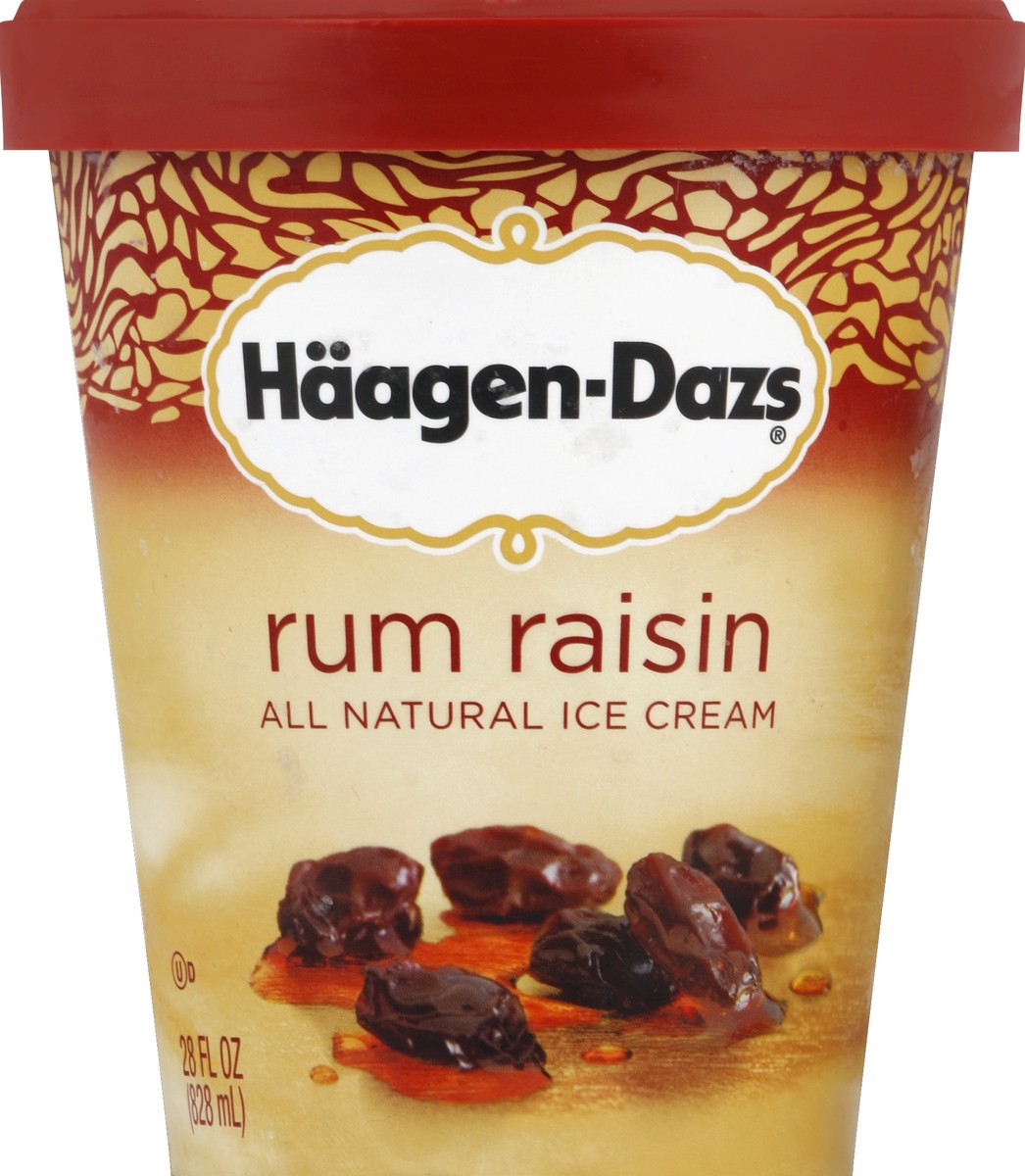 slide 5 of 6, Häagen-Dazs Ice Cream, Rum Raisin, 28 oz
