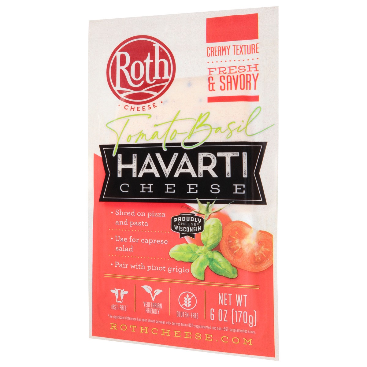 slide 7 of 12, Roth Havarti Tomato Basil Cheese 6 oz, 6 oz