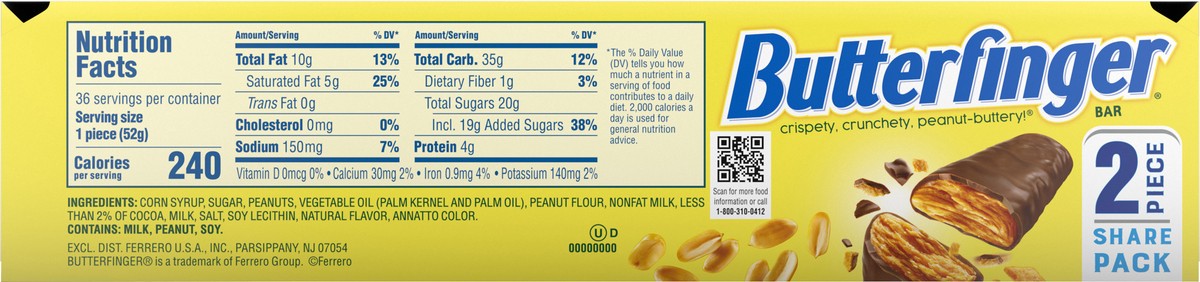 slide 9 of 11, Butterfinger Single Bottom Carton 160225 - Evday - Us50Fp 18 Ct, 18 ct