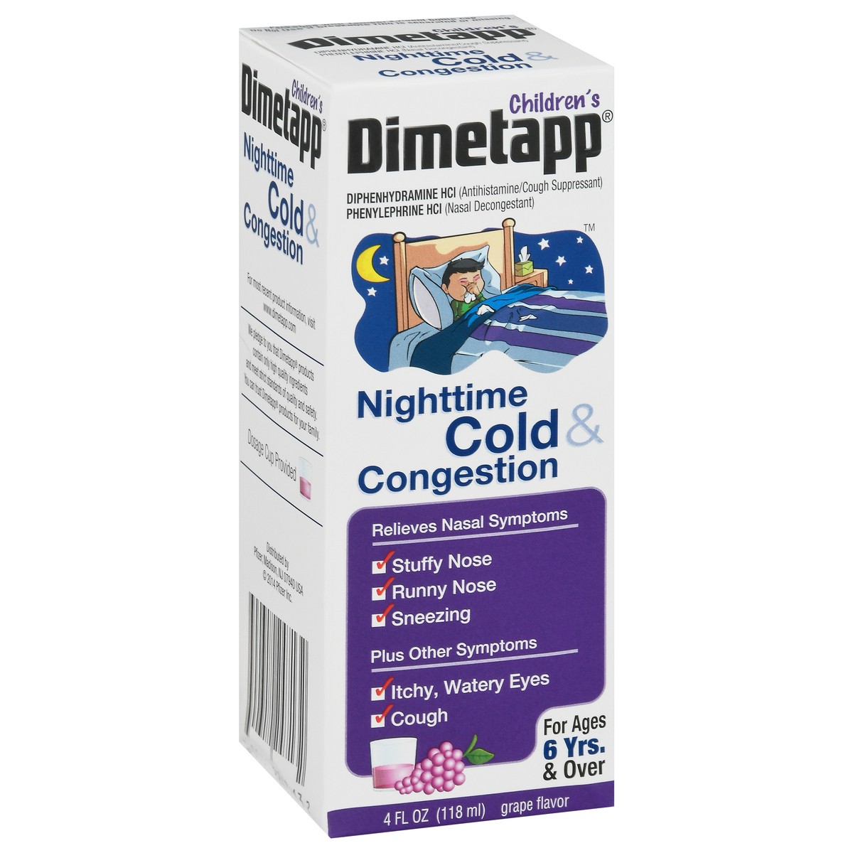 slide 2 of 9, Dimetapp Night Time Childrn Cold/Congestn, 4 fl oz