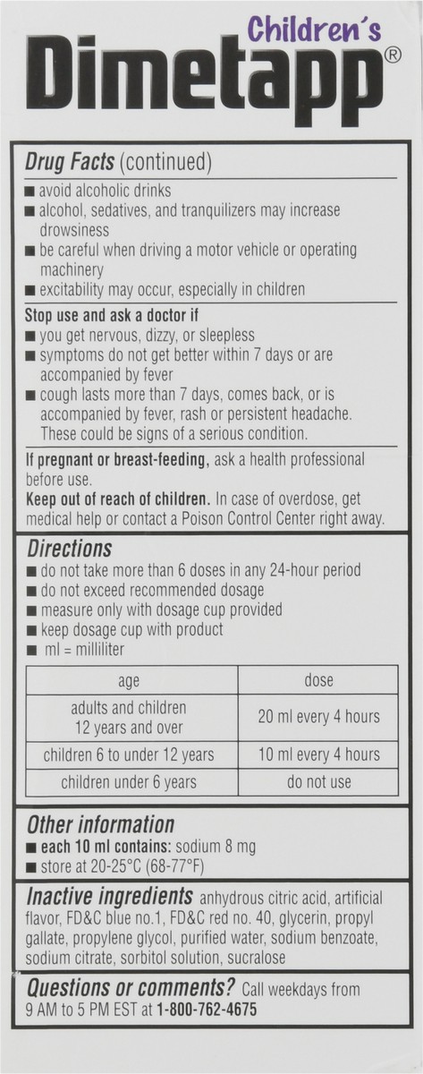 slide 5 of 9, Dimetapp Night Time Childrn Cold/Congestn, 4 fl oz