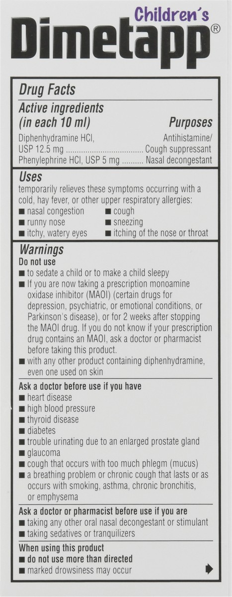 slide 8 of 9, Dimetapp Night Time Childrn Cold/Congestn, 4 fl oz