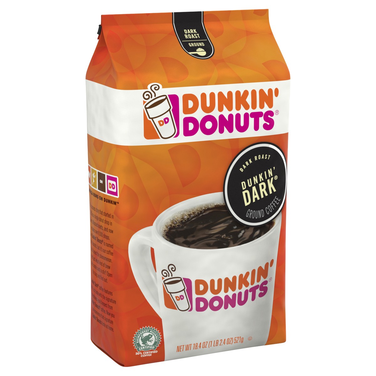slide 1 of 8, Dunkin' Coffee, Unflavored, 18.4 oz