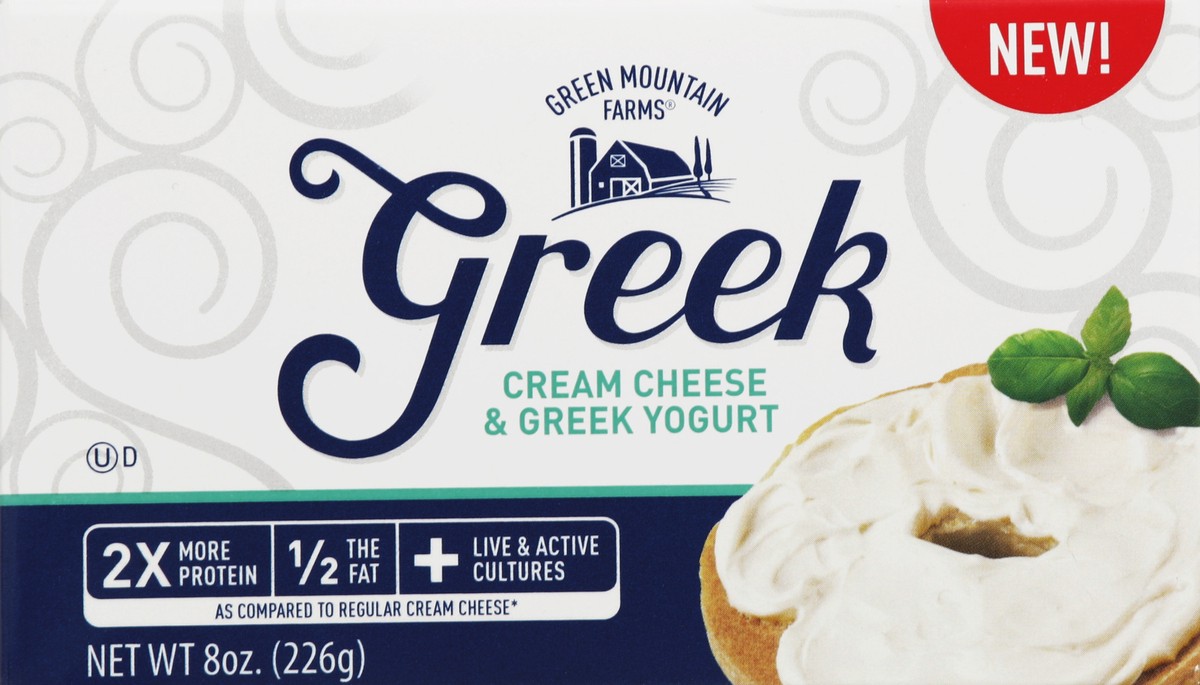 slide 1 of 1, Green Mountain Farms Cream Cheese & Greek Yogurt 8 oz, 8 oz