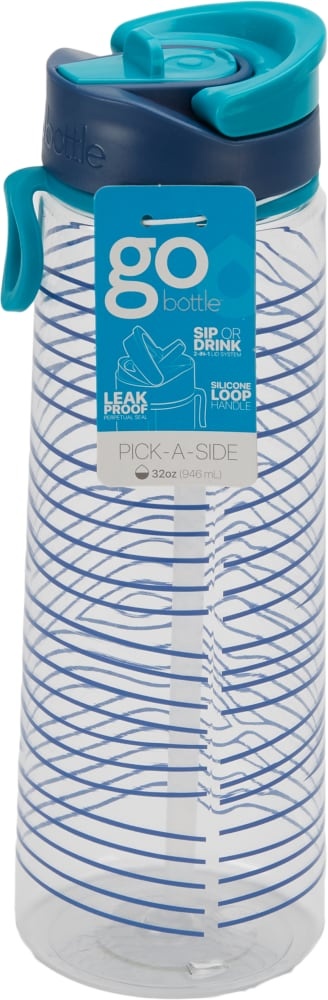 slide 1 of 1, Good Cook Gobottle Stripes Tumbler with Straw, 32 oz