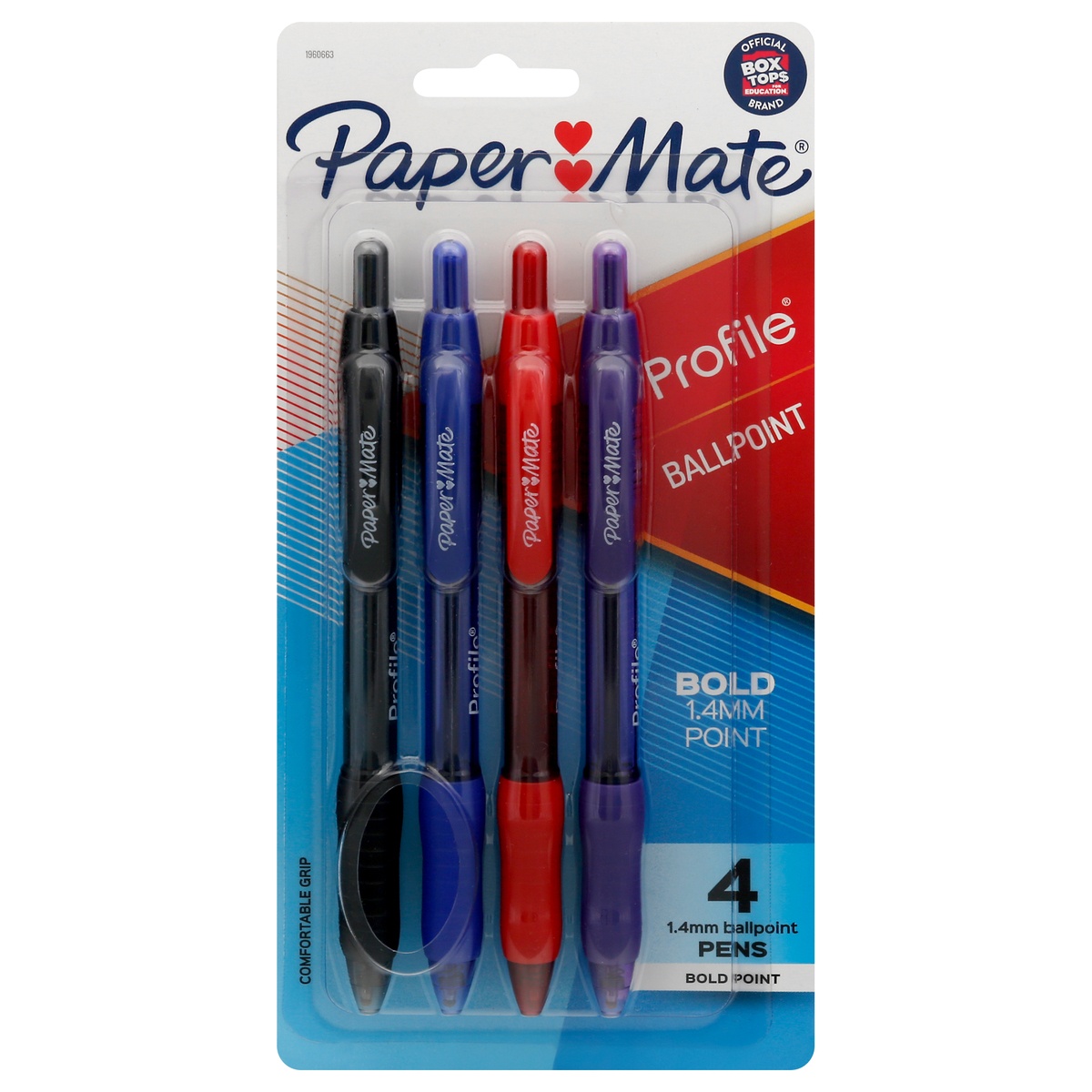 slide 1 of 8, Paper Mate Bold Point Click Pen, 4 ct