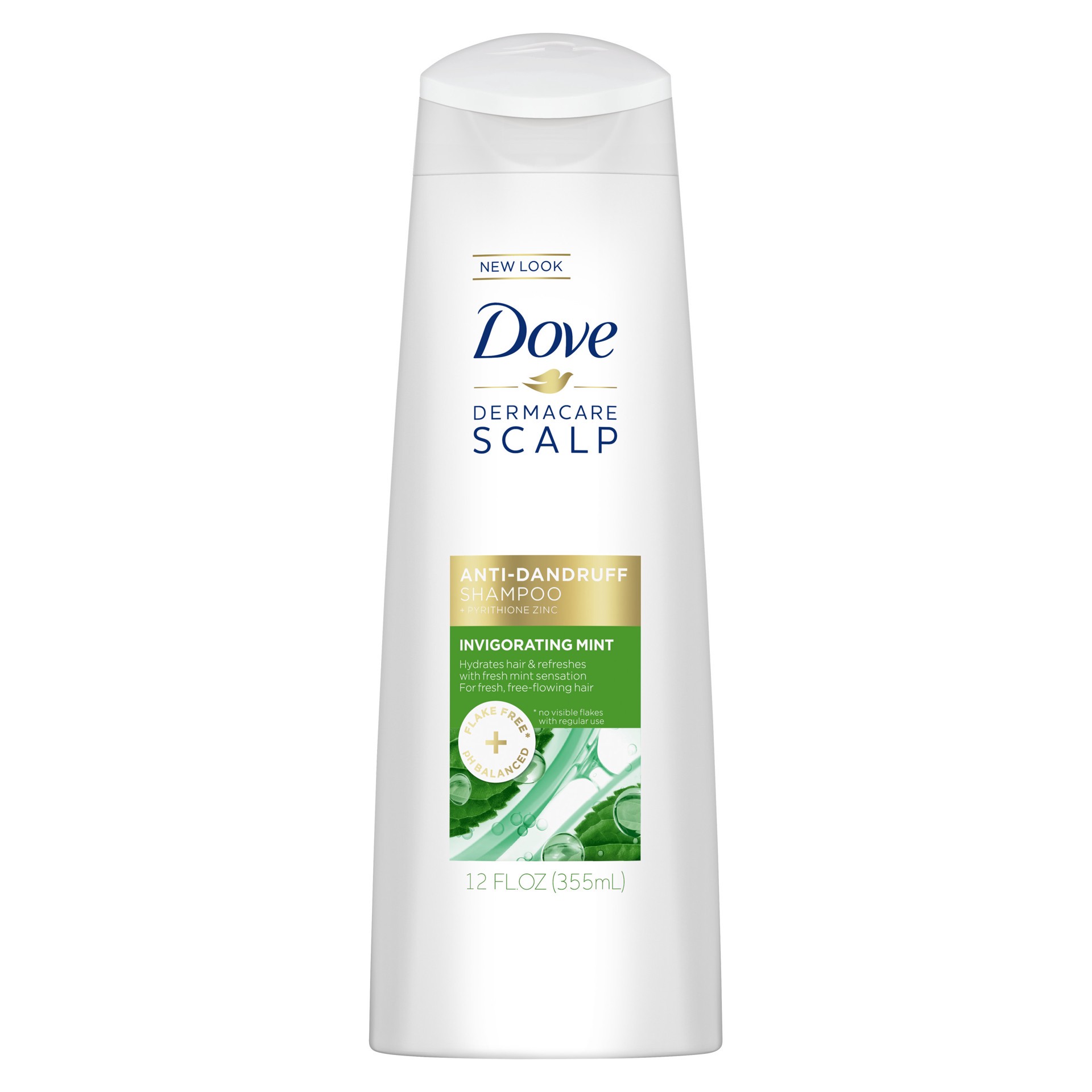 slide 1 of 4, Dove Anti-Dandruff Shampoo Invigorating Mint, 12 FO, 12 fl oz