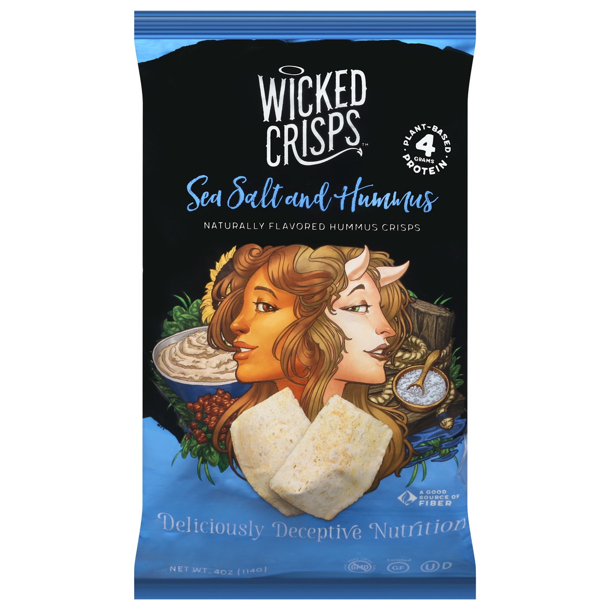slide 1 of 13, Wicked Crisps Sea Salt and Hummus Crisps 4 oz, 4 oz