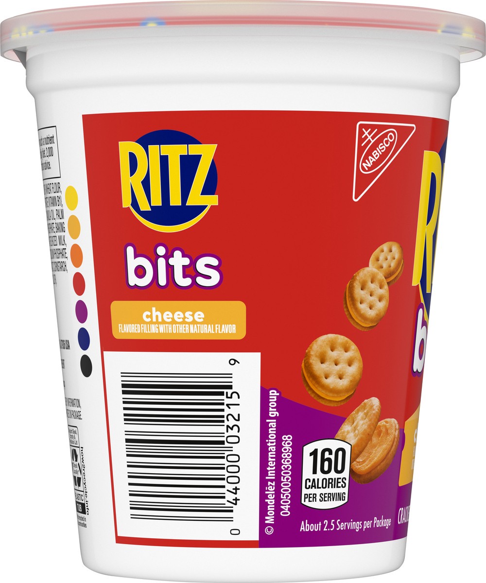 slide 4 of 9, RITZ Bits Cheese Sandwich Crackers, Go-Pak, 3 oz, 3 oz