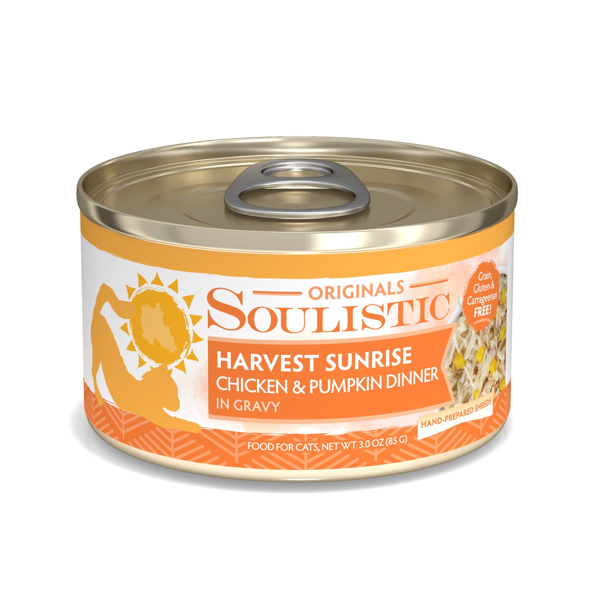 slide 1 of 1, Soulistic Harvest Sunrise Chicken & Pumpkin Dinner Adult Canned Cat Food in Gravy, 3 oz