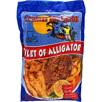 slide 1 of 5, Country Boy Gator Filet Of Alligator, 1 lb