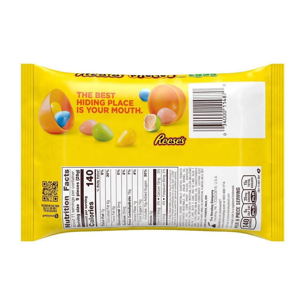 slide 3 of 3, Reese's PIECES Peanut Butter in a Crunchy Shell Eggs, Easter Candy Bag, 10.8 oz, 10.8 oz