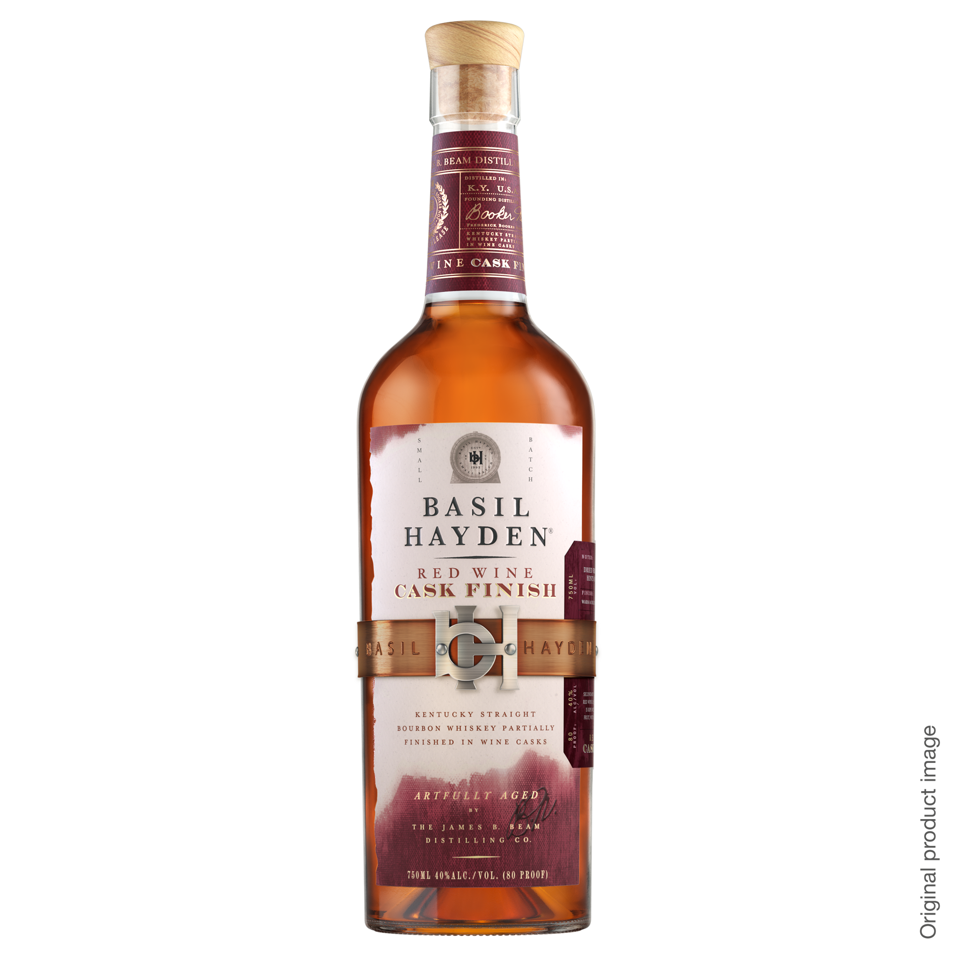 slide 2 of 2, Basil Hayden's Red Wine Cask Finish Kentucky Straight Bourbon Whiskey 750 ml, 750 ml