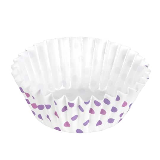 slide 1 of 3, Multi Purple Polka Dot Grease Resistant Baking Cups By Celebrate It, 1.97 in x 1.18 in