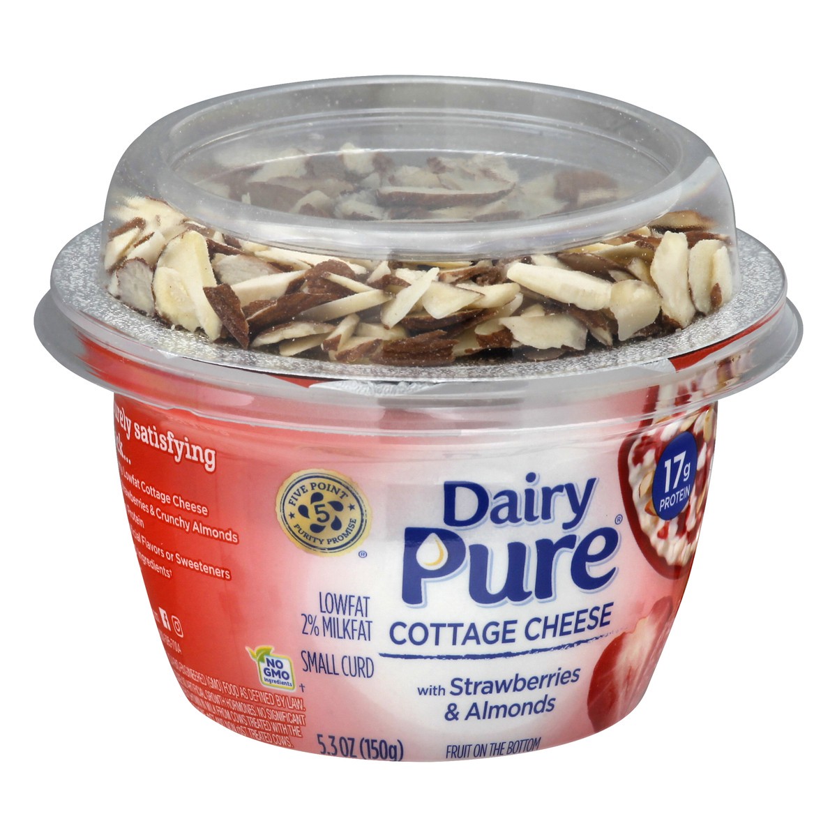 slide 3 of 9, Dairy Pure Strawberry Almd Cottage Cheese, 5.3 oz