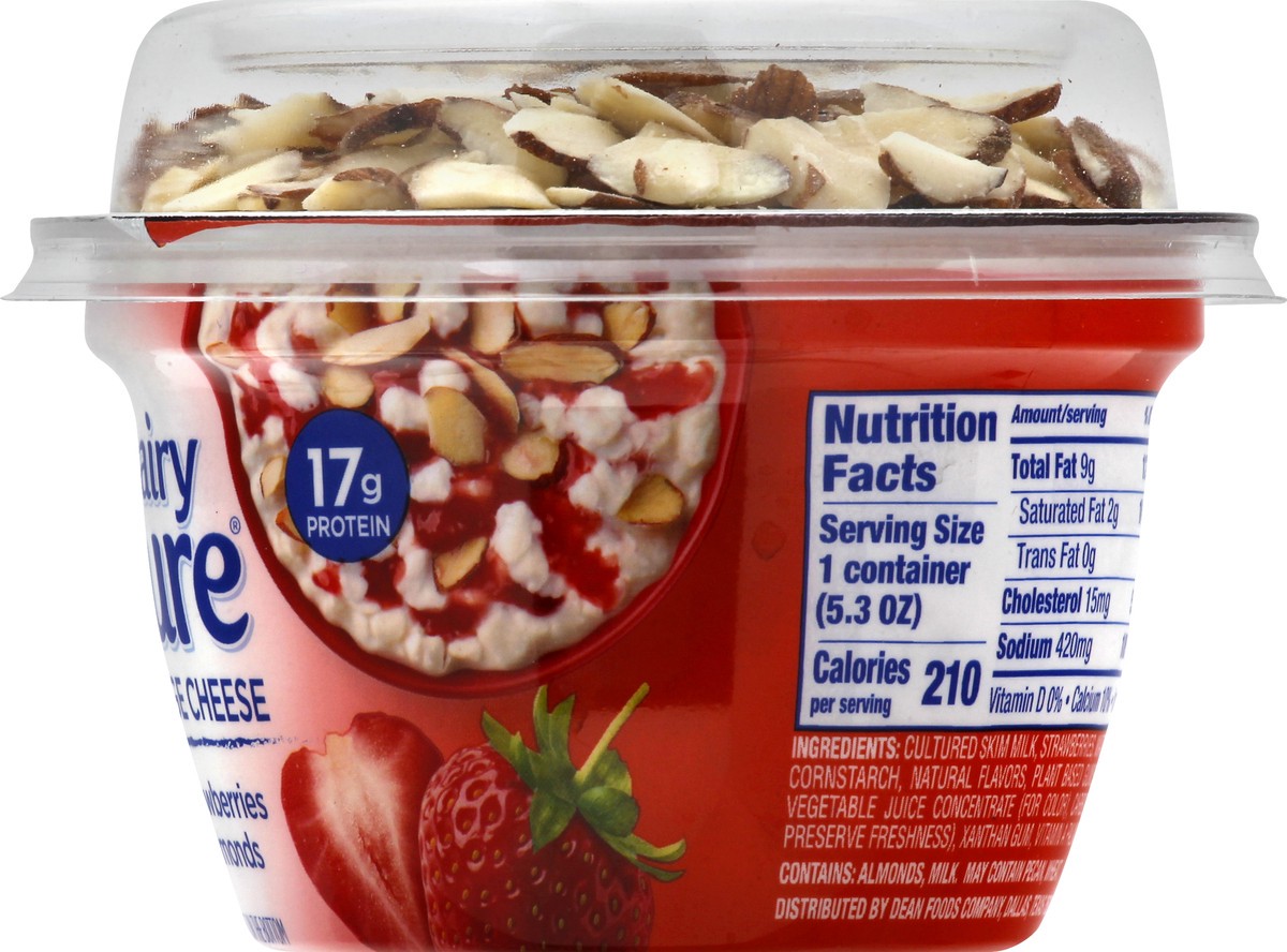 slide 8 of 9, Dairy Pure Strawberry Almd Cottage Cheese, 5.3 oz
