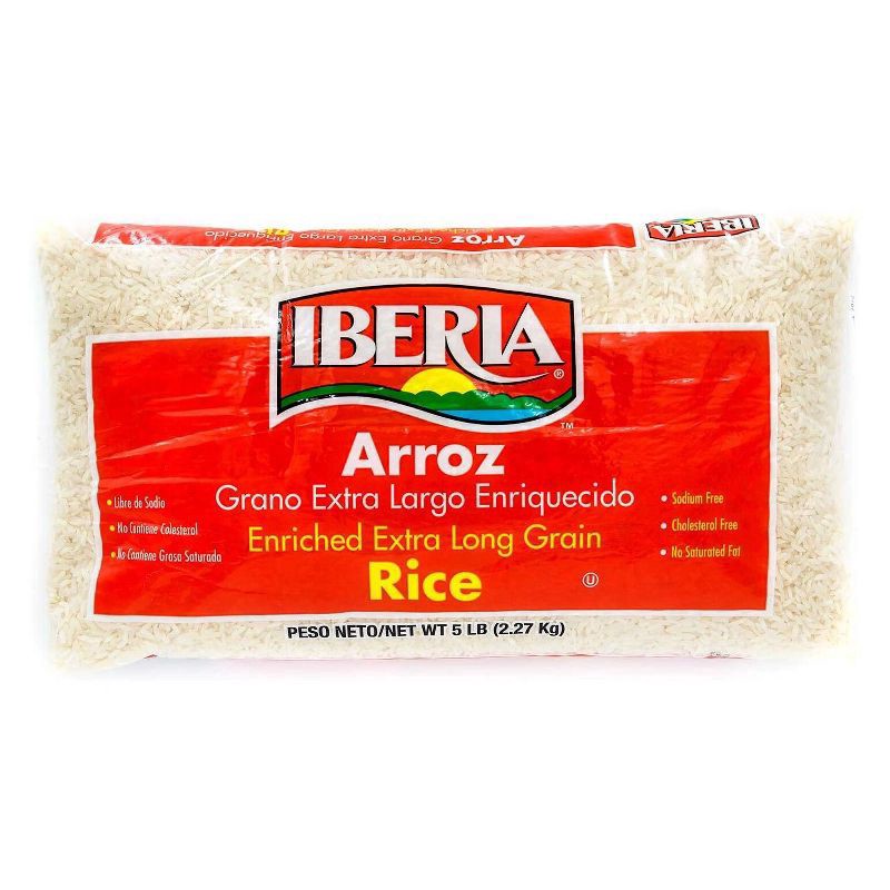 slide 1 of 5, Iberia Enriched Extra Long Grain White Rice - 5lbs, 5 lb