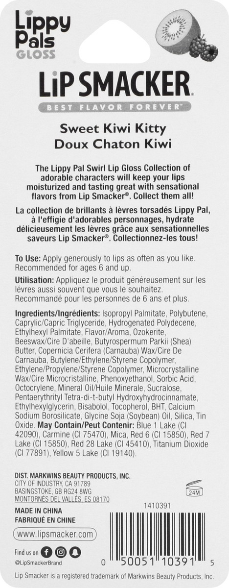 slide 8 of 12, Lip Smacker Lippy Pals Gloss Sweet Kiwi Kitty Lip Gloss 0.28 oz, 0.28 oz