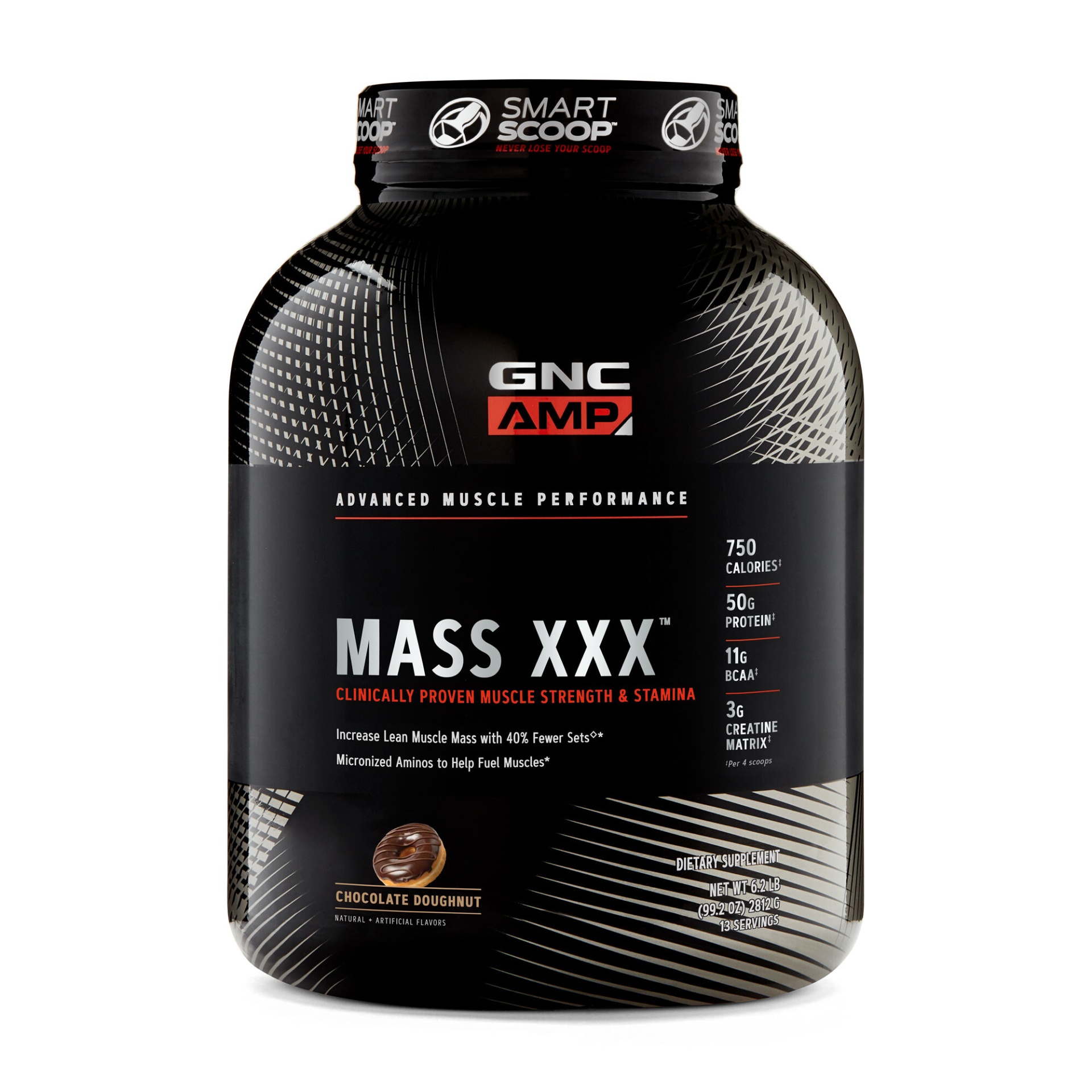 slide 1 of 1, GNC AMP Mass XXX - Chocolate Doughnut, 6.2 lb