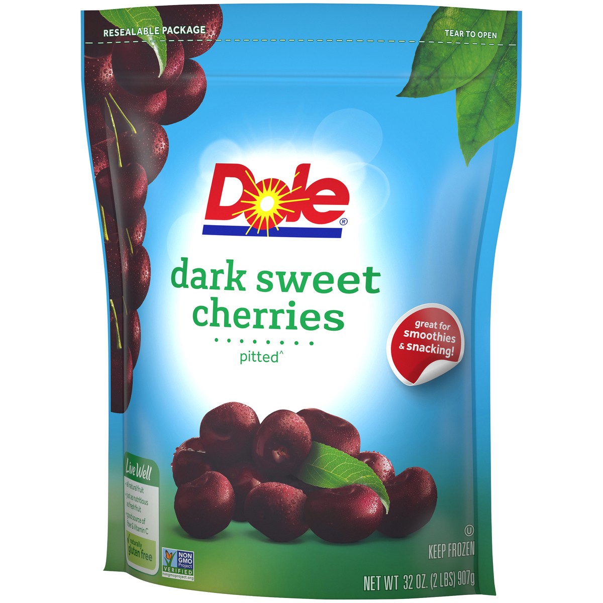 slide 2 of 9, Dole Dark Sweet Cherries, 32 oz