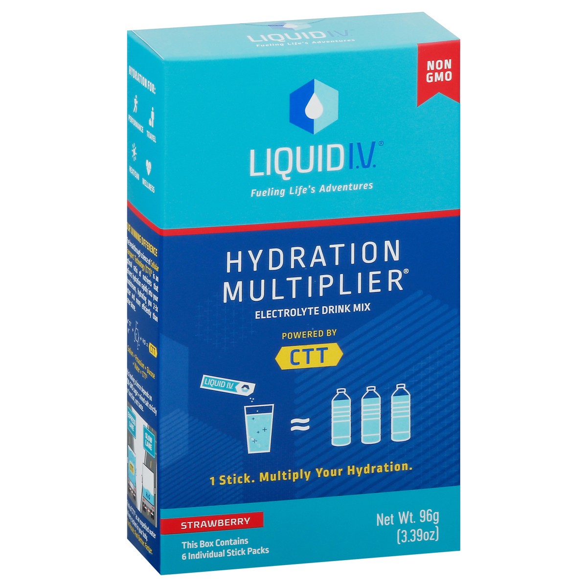 slide 3 of 14, Liquid I.V. Hydration Multiplier Electrolyte Powder Packet Drink Mix, Strawberry- 3.38 oz, 6 ct