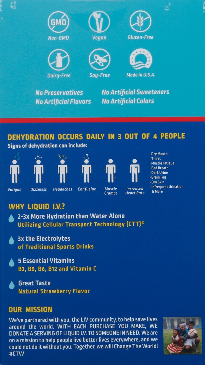 slide 12 of 14, Liquid I.V. Hydration Multiplier Electrolyte Powder Packet Drink Mix, Strawberry- 3.38 oz, 6 ct