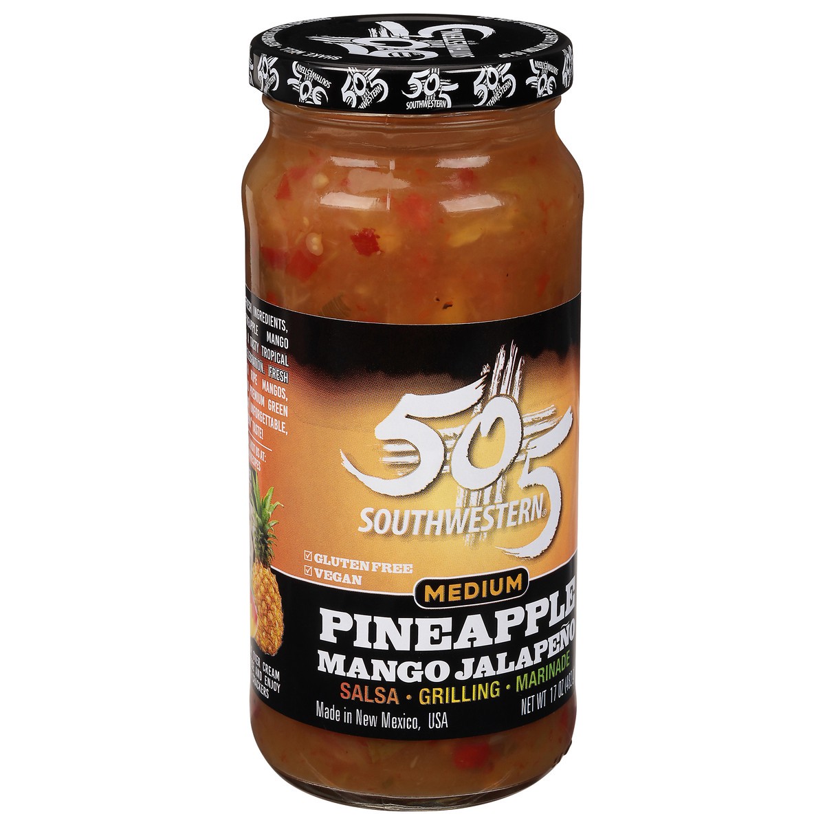 slide 9 of 9, 505 Southwestern Medium Pineapple Mango Jalapeno Salsa 17 oz, 17 oz