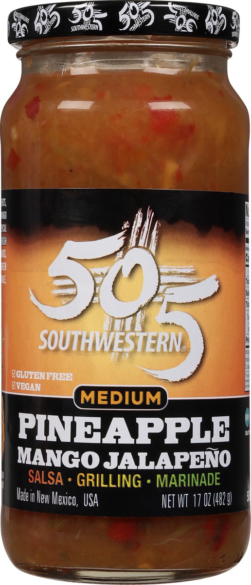 slide 5 of 9, 505 Southwestern Medium Pineapple Mango Jalapeno Salsa 17 oz, 17 oz