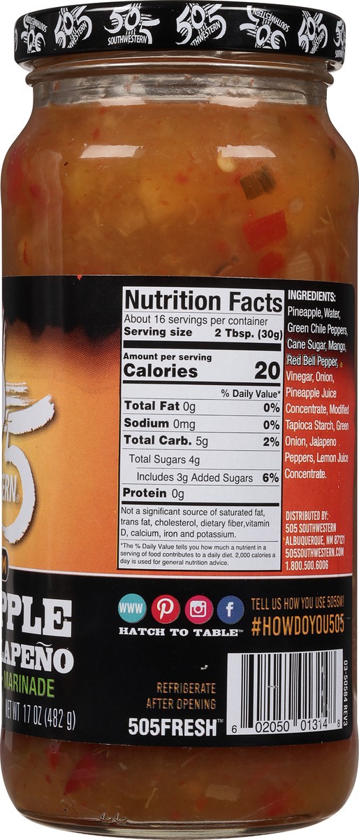 slide 7 of 9, 505 Southwestern Medium Pineapple Mango Jalapeno Salsa 17 oz, 17 oz