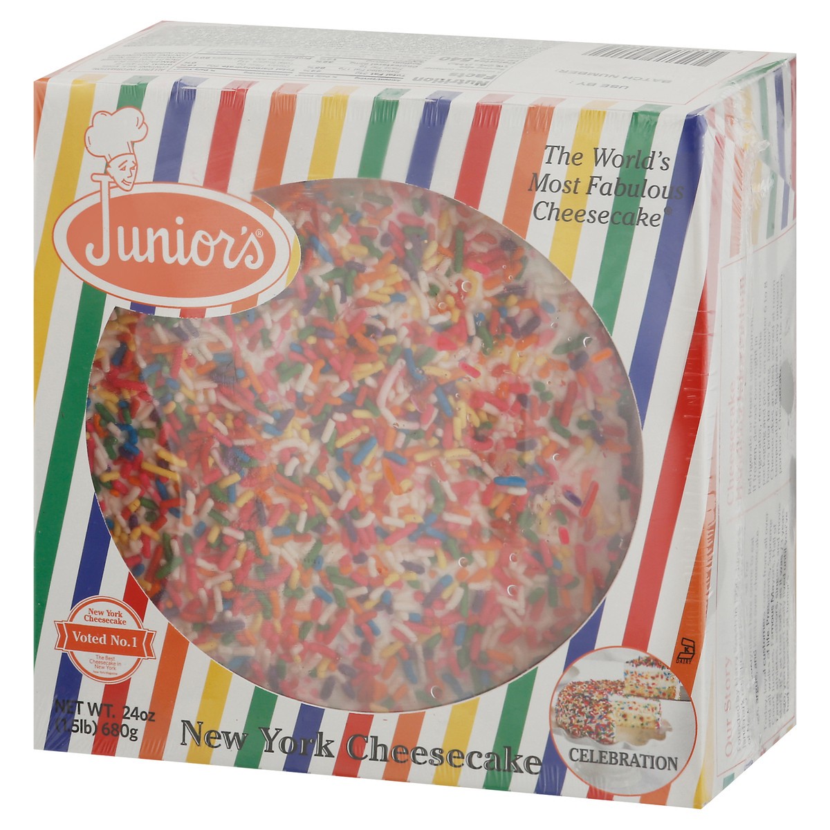 slide 12 of 13, Junior's New York Cheesecake 24 oz, 24 oz