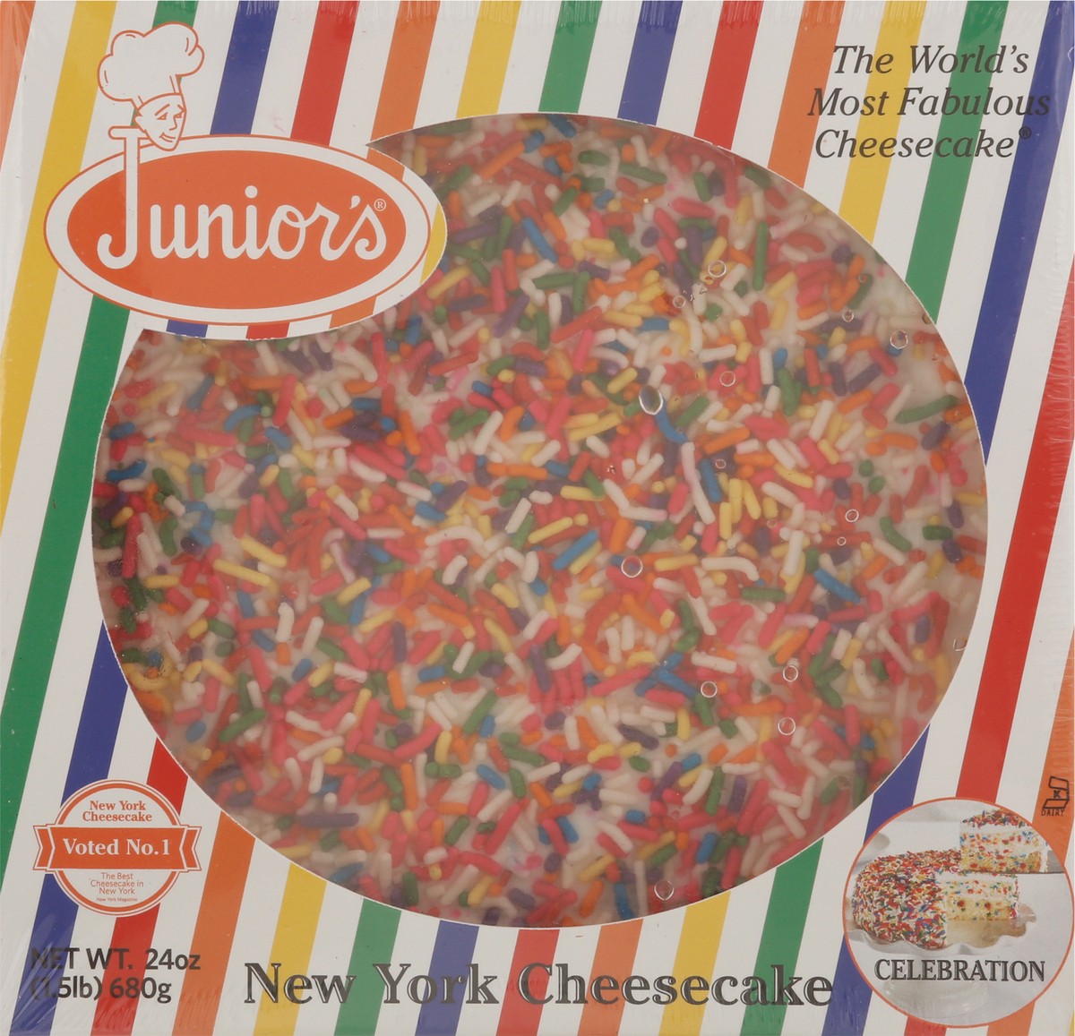 slide 11 of 13, Junior's New York Cheesecake 24 oz, 24 oz