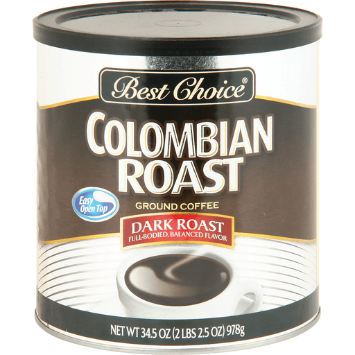 slide 1 of 1, Best Choice 100% Columbian Ground Coffee, 34.5 oz