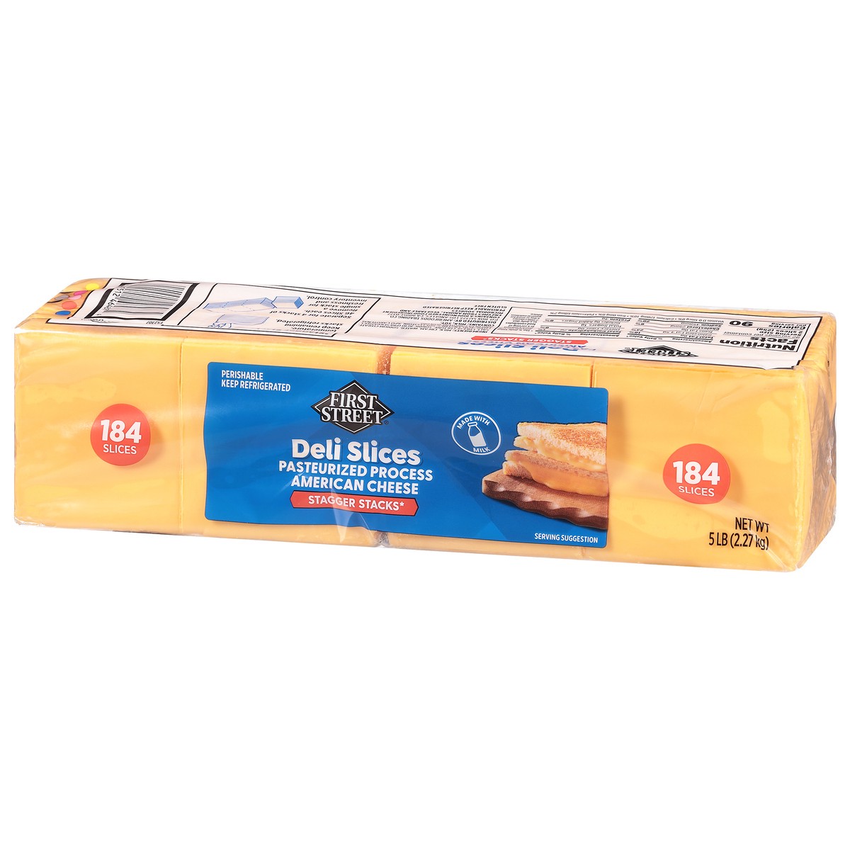 slide 2 of 4, First Street Sliced American Cheese, 5 lb