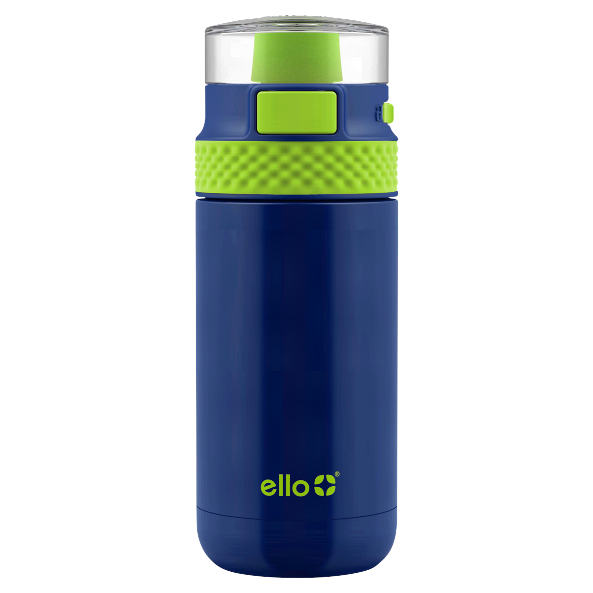 slide 1 of 1, Ello Ride Stainless Steel Kids Water Bottle Touchdown Blue, 12 oz